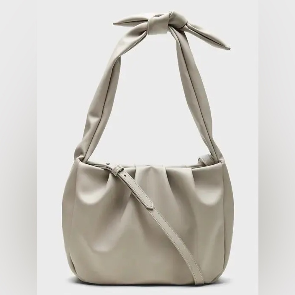 Banana Republic Gray Soft Tie Strap Shoulder Bag